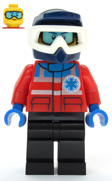 Минифигурка Lego Ski Patrol Member - Male, Dark Blue Helmet cty1078 U